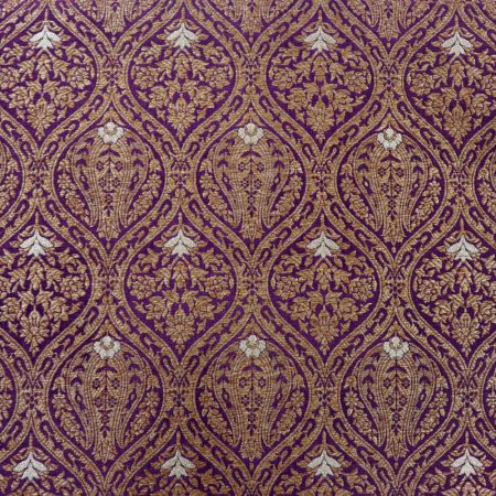 AS44882 Pure Banarasi With Golden Work Purple 1