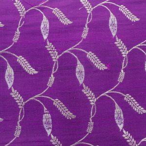 AS44895 Pure Banarasi With Leafy Pattern Purple 1