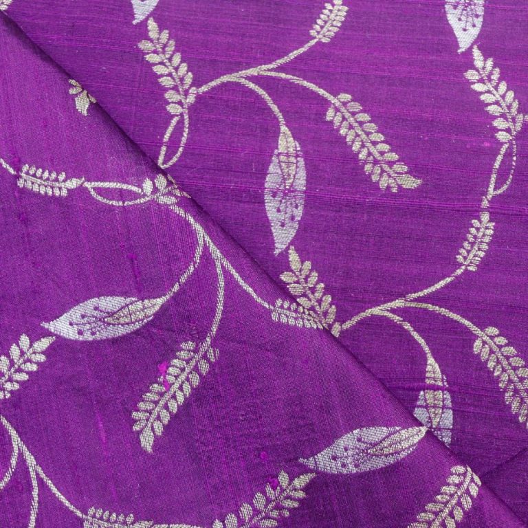 AS44895 Pure Banarasi With Leafy Pattern Purple 2