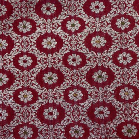 AS44902 Pure Banarasi With White Floral Pattern Magenta 1