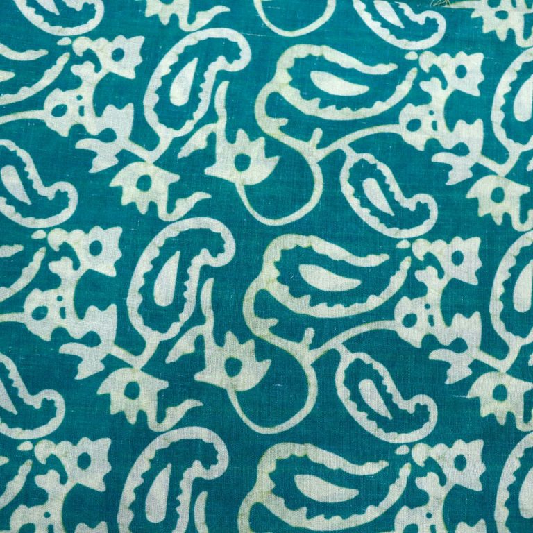 AS44976 Cotton Prints With White Keri Pattern Teal Blue 1