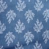 AS45002 Cotton Prints With White Leafy Pattern Navy Blue 1