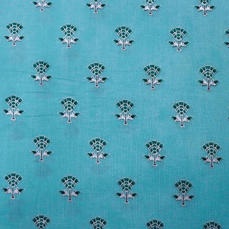 AS45004 Cotton Prints With Small Floral Print Blue 1