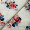 AS45071 Linen Prints With Rose Print Cream 2