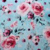 AS45075 Linen Prints With Pink Rose Print Light Blue 1