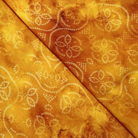 AS45216 Modal Silk Prints With Traditional Pattern Sun Orange 2