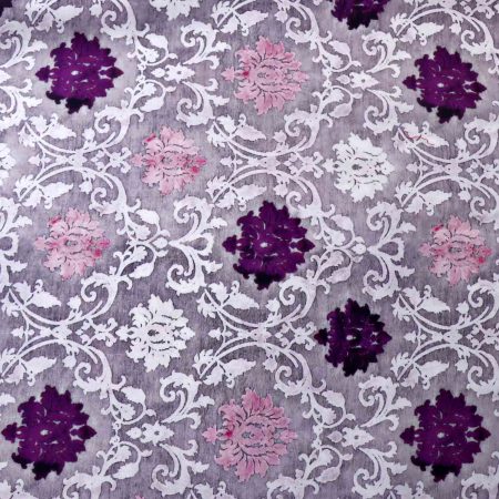 AS45225 Modal Silk Prints With Purple Floral Pattern Light Purple 1