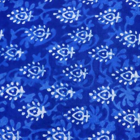 AS45247 Modal Silk Prints With White Pattern Azure Blue 1