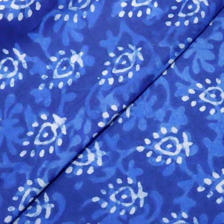 AS45247 Modal Silk Prints With White Pattern Azure Blue 2