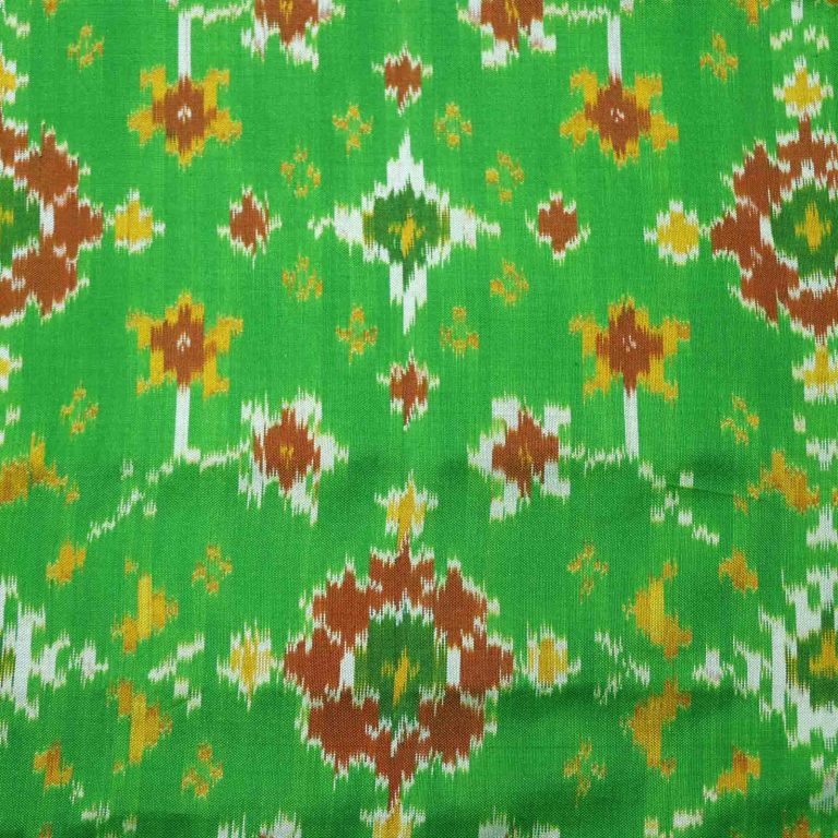AS45312 Pure Patola Ikkat Weave Duppatta With Daman Dark Green 3