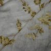 AS45325 Pure Dyeable Munga With Golden Flower Prints White 2