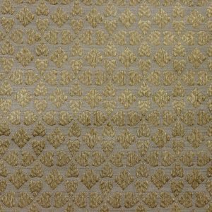 AS45333 Pure Dyeable Munga With Golden Cluttered Pattern Cream 1