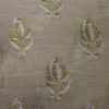 AS45338 Pure Dyeable Munga With Golden White Floral Pattern Cream 1
