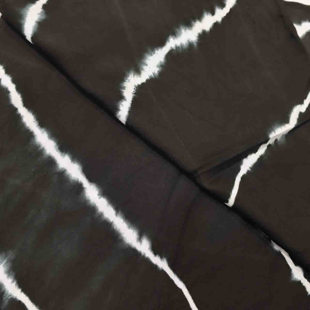 Modal Silk Lehriya Pattern Black (2)