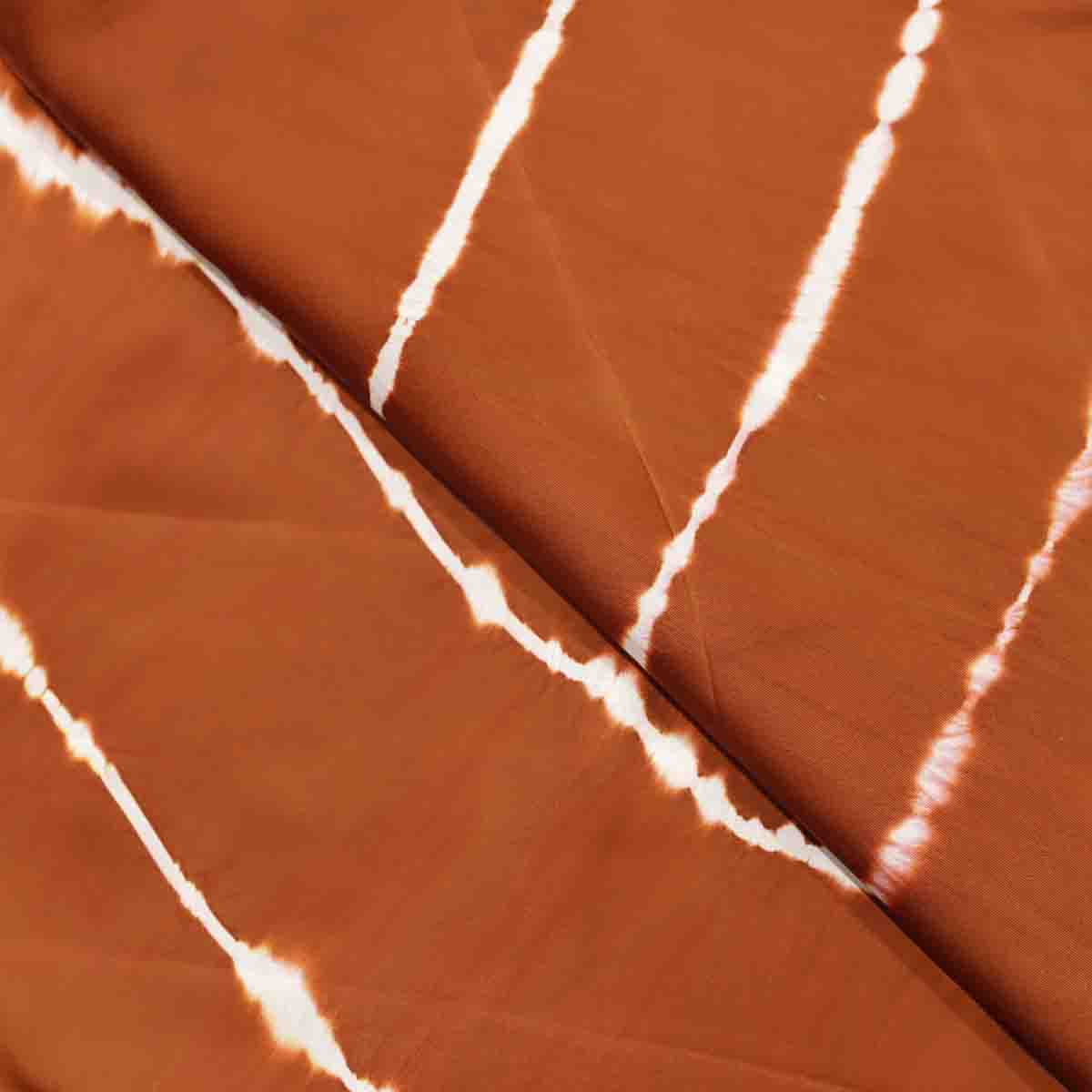 Modal Silk Lehriya Pattern Light Orange (2)