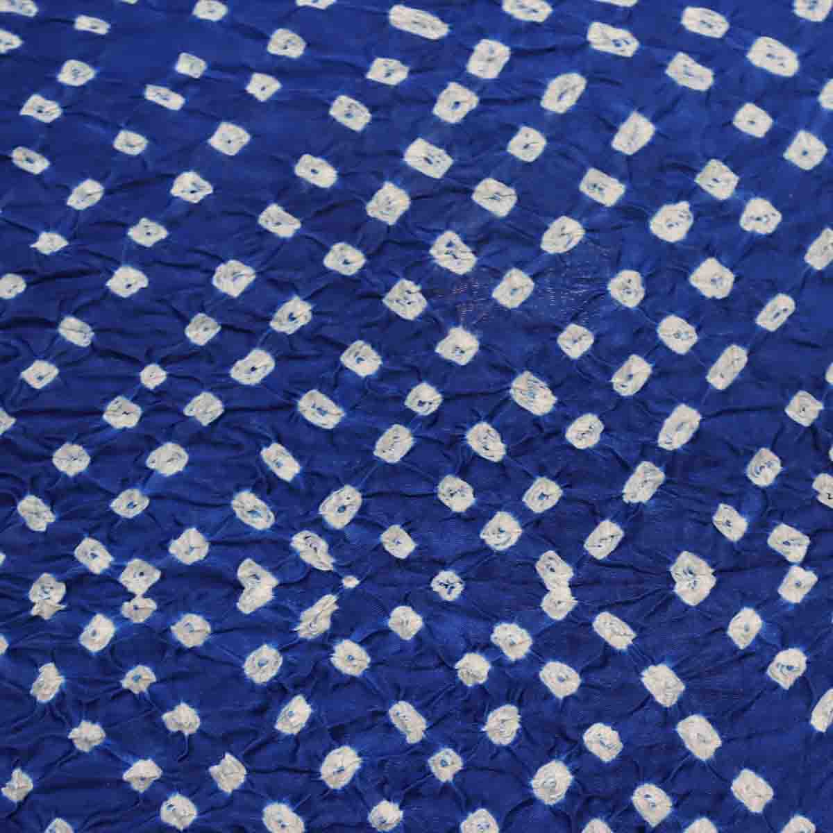 Pure Gajji Silk Bandhej Blue