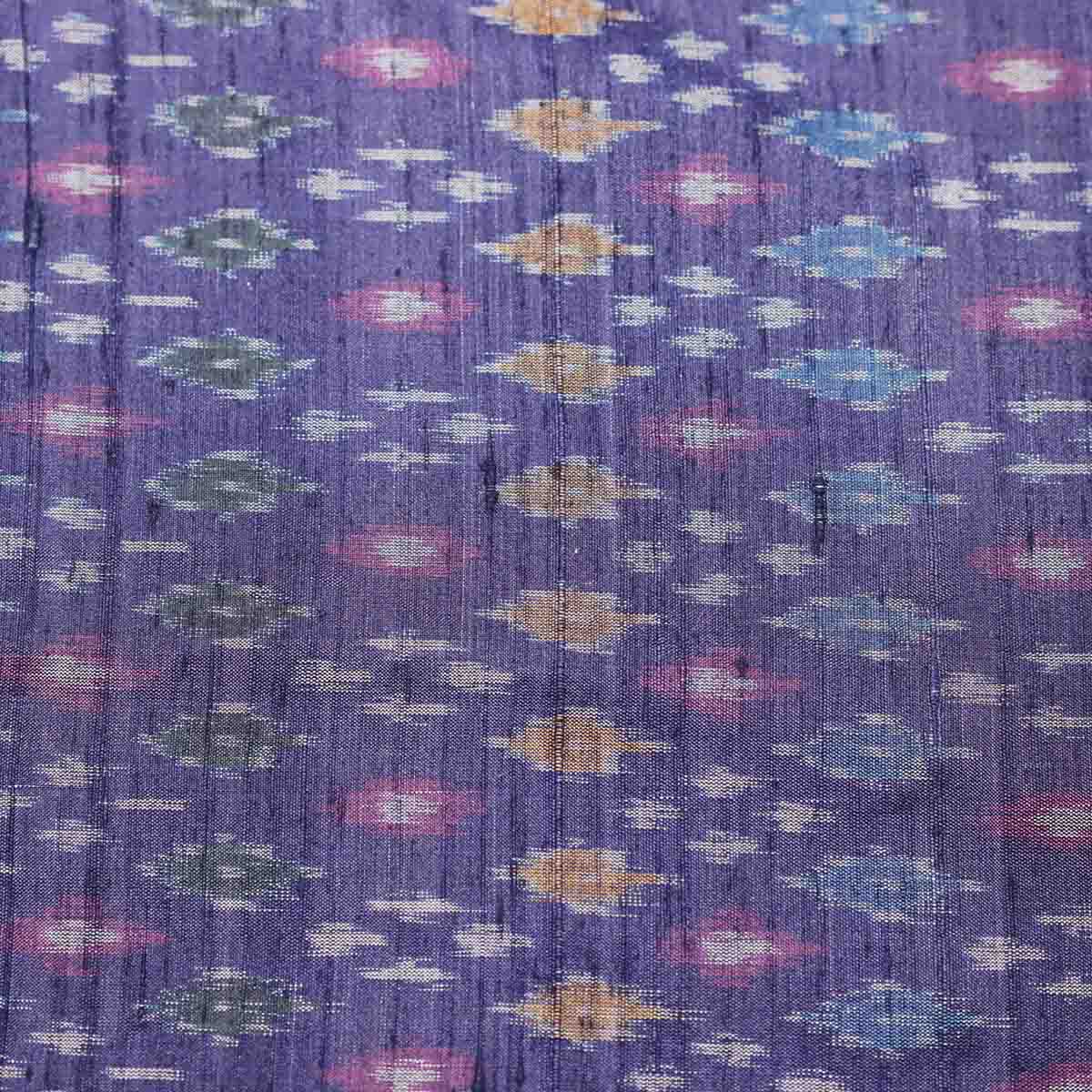 Pure Raw Silk Ikkat Purple (3)