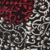 Black Exclusive Handloom Cotton Modal Ajrak With Red Tint And Floral Printed Fabric 2