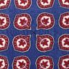 Dark Indigo Blue Exclusive Handloom Cotton With Red Organic Nature Ajrak Printed Fabric 1