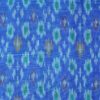 Exclusive Azure Blue Pure Handloom Silk Ikat With Multicolor Designed Fabric 1