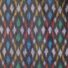 Exclusive Black Pure Handloom Silk Ikat With Multicolor Designed Fabric 1