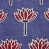 Indigo Blue Exclusive Handloom Cotton Ajrak Lotus Printed Fabric 2