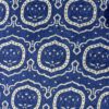 Indigo Blue Exclusive Handloom Cotton With Ajrak White Arabic Print Fabric 1