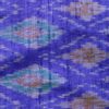 Intrigued Blue Raw Silk Ikat With Multi Color Geometrical Design Finely Knitted Fabric 2