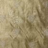 Muga Silk Beige Coloured Lucknowi Thread Type Dyeable With Intrigued Handcrafted Leaf Designed Fabric 1