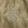 Muga Silk Beige Coloured Lucknowi Thread Type Dyeable With Intrigued Handcrafted Leaf Designed Fabric 2