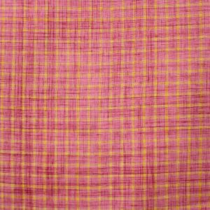 Pure Handloom Cotton With Highlighted Chex Punch Pink 1