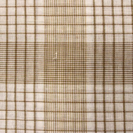Pure Handloom Cotton With Highlighted Double Chex Ivory 1