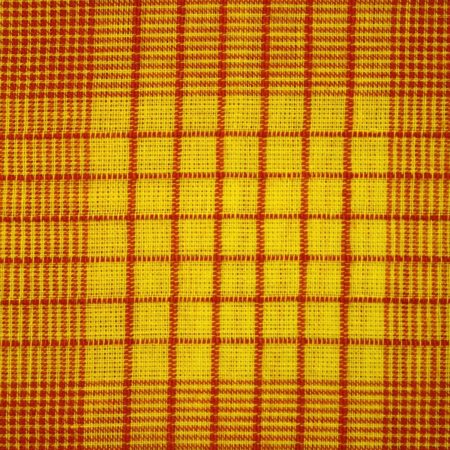 Pure Handloom Cotton With Highlighted Double Chex Turmeric Yellow 1