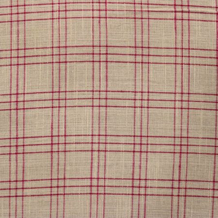 Pure Handloom Cotton With Highlighted Linear Chex Ecru Beige 1