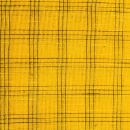 Pure Handloom Cotton With Highlighted Linear Chex Ochre Yellow 1
