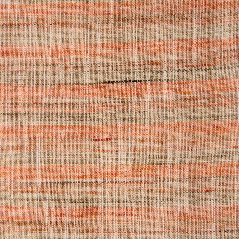 Pure Handloom Cotton With Highlighted Lining Cantaulope Orange 2
