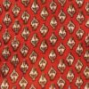 Red Exclusive Handloom Cotton Modal Ajrak With Beige Floral Printed Fabric 1