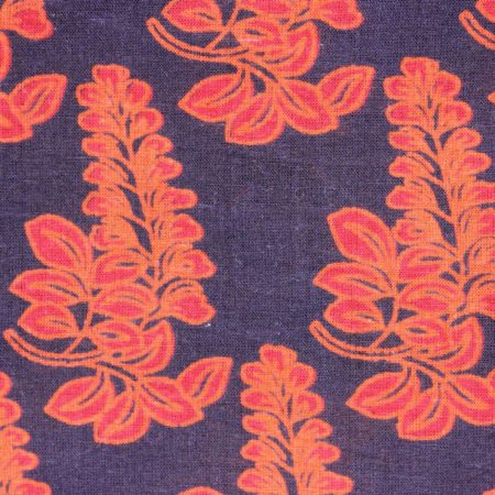 Violet Exclusive Handloom Cotton Ajrak With Pink Floral Print Fabric 2