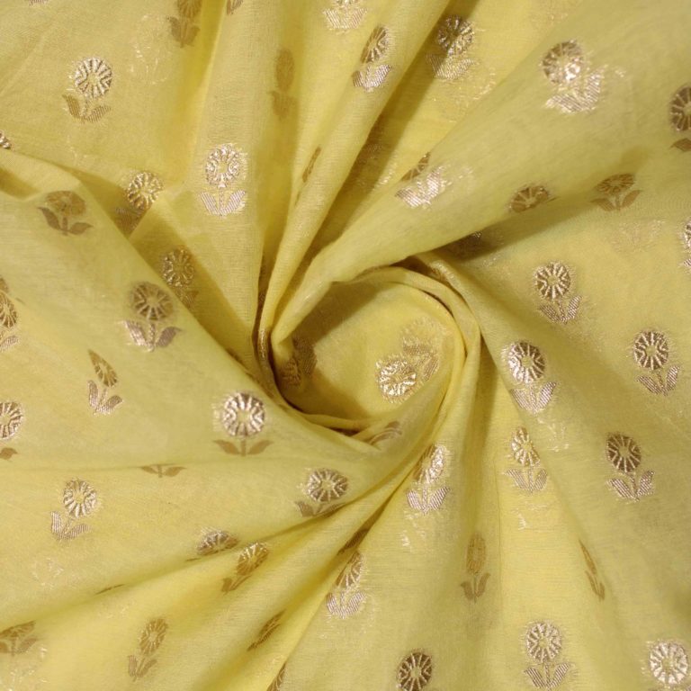 AS43193 Chanderi Silk Floral Butti Light Lemon Yellow 3.jpg