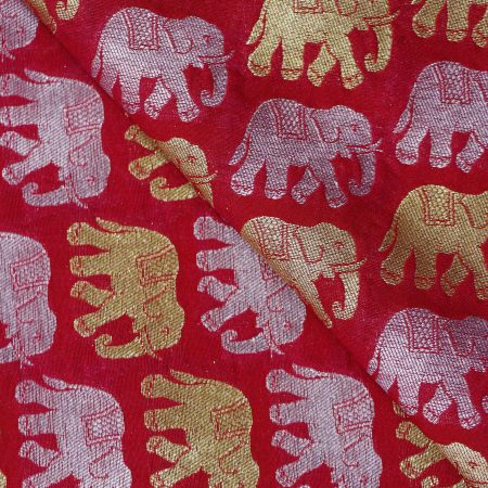 AS45012 Banarasi With Elephant Pattern Red 2.jpg