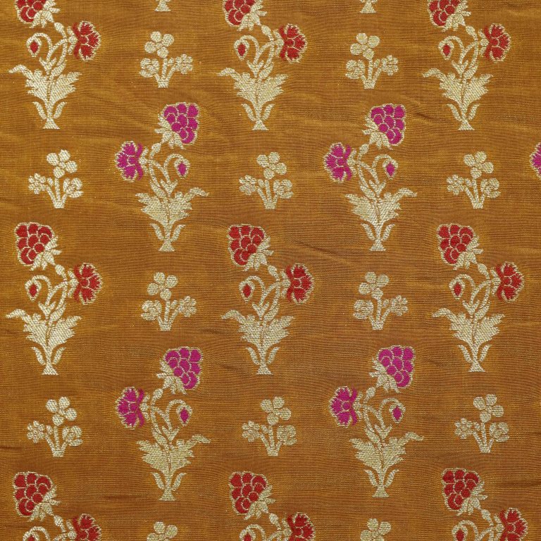 AS45016 Banarasi With Pink Floral Pattern Rust Brown 1.jpg