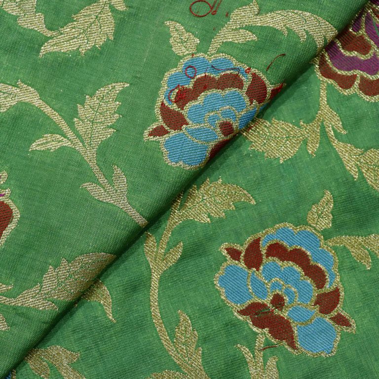 AS45017 Banarasi With Multicolor Floral Pattern Green 2.jpg