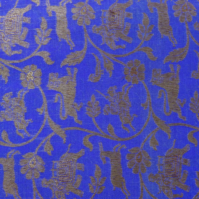 AS45024 Banarasi With Brown Animal Pattern Dark Blue 1.jpg