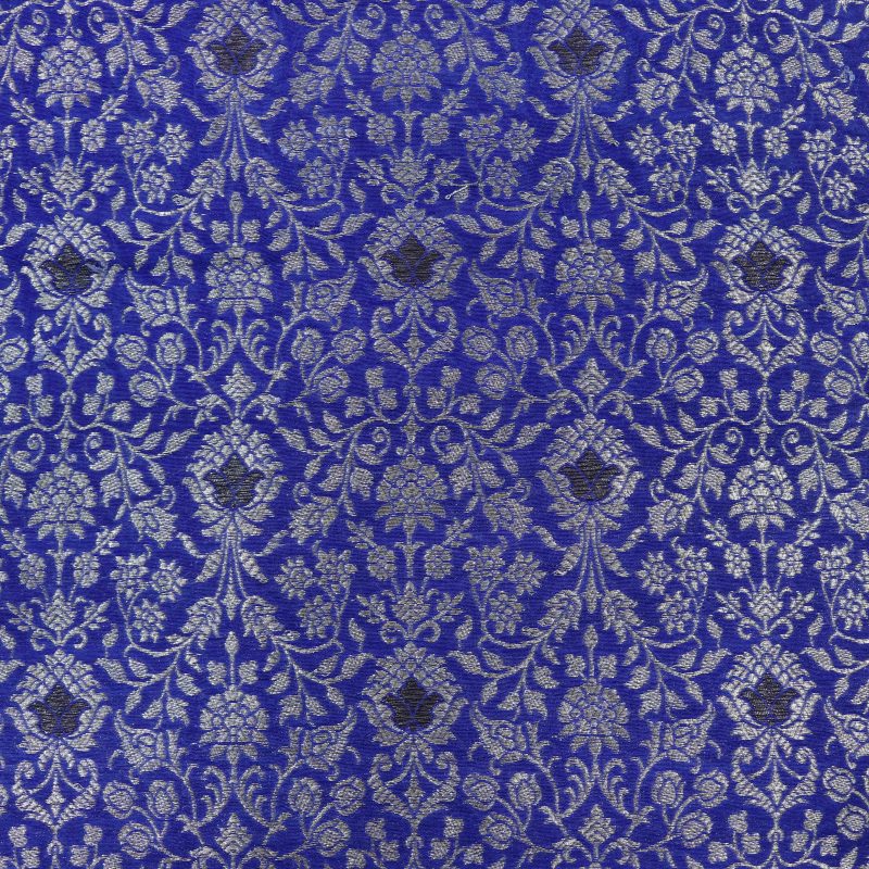 AS45037 Banarasi With Silver Floral Pattern Dark Blue 1.jpg
