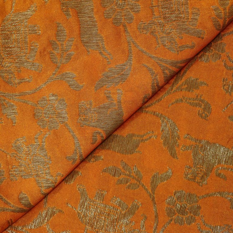 AS45038 Banarasi With Animal Pattern Orange 2.jpg
