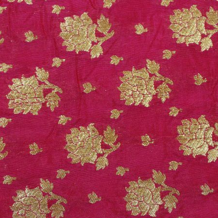 AS45107 Banarasi With Golden Floral Pattern Dark Pink 1.jpg