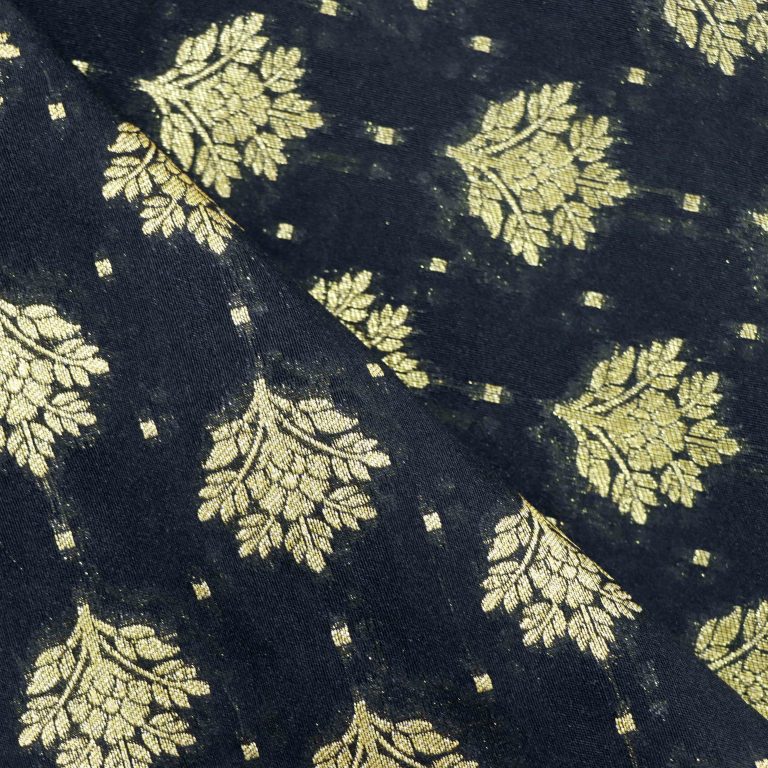 AS45128 Banarasi With Golden Floral Pattern Black 2.jpg