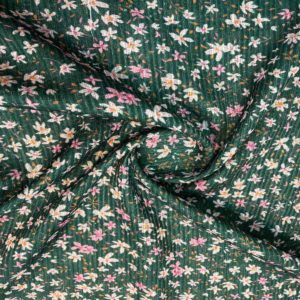 Kota Checks Prints With Sequence Embroidery Green